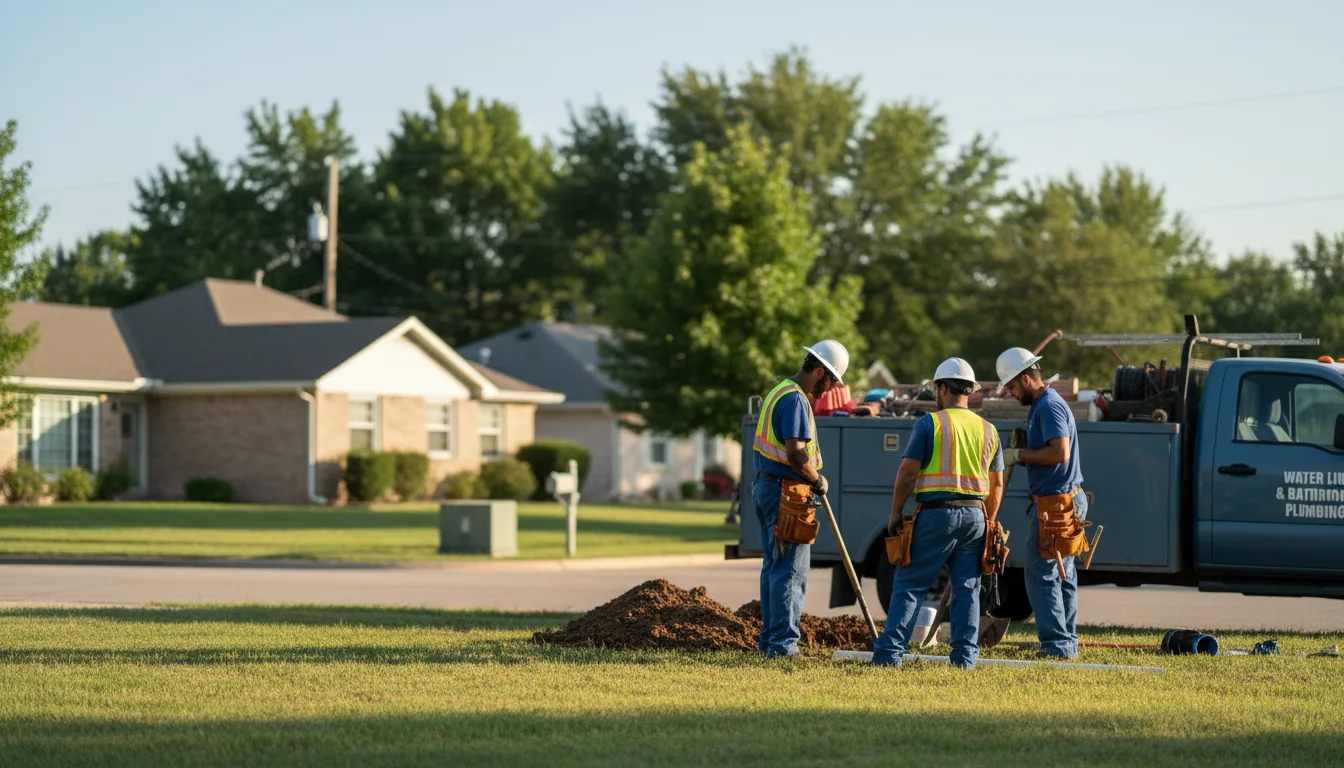 Residential water line and bathroom plumbing service in Hartville, MO